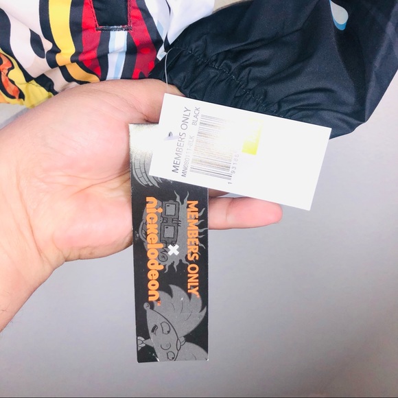 Members Only X Nickelodeon SpongeBob Rugrats Mash Windbreaker Jacket Medium NWT - Picture 6 of 7